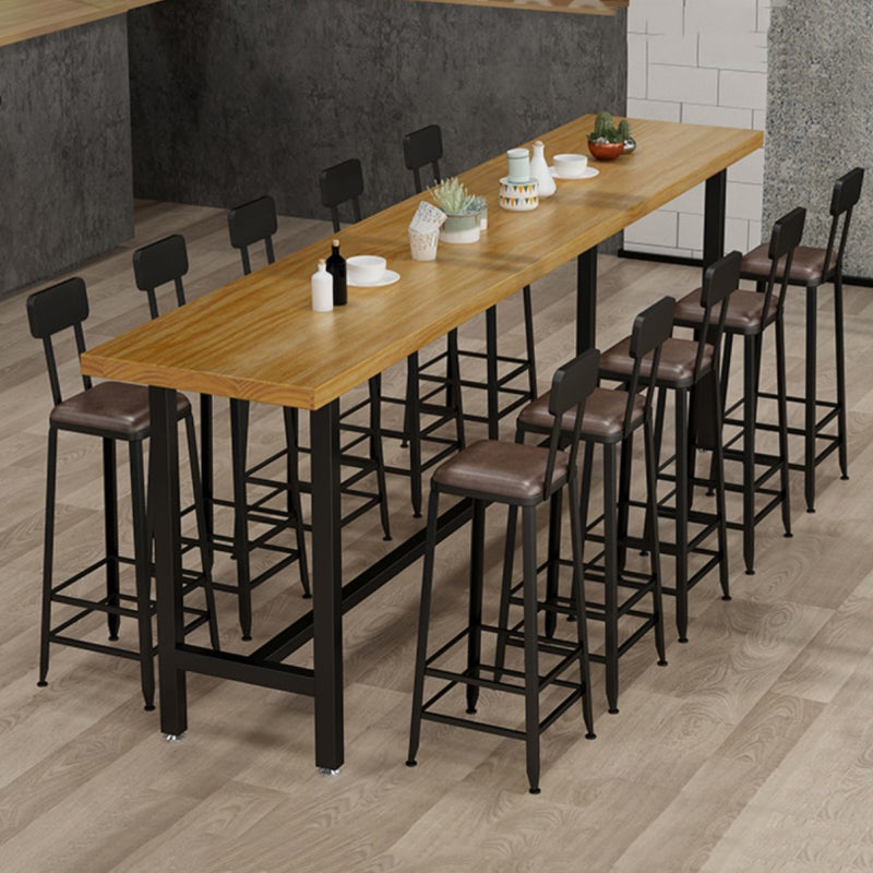 1/2/6/7/9/11 Pieces Table and Stool Set Rectangle Glam Solid Wood Counter Height Set