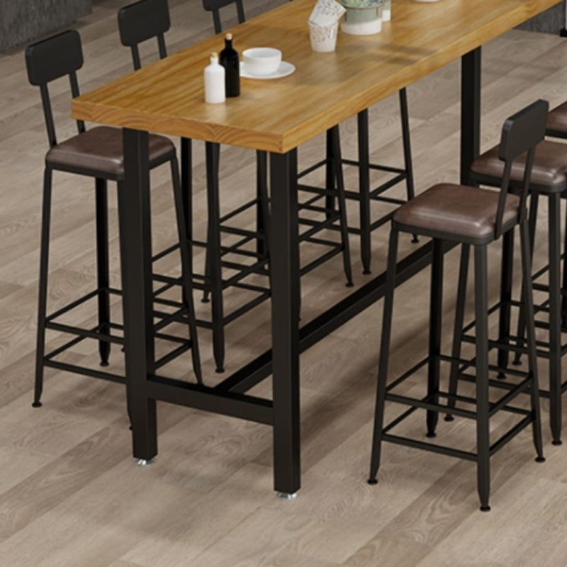 1/2/6/7/9/11 Pieces Table and Stool Set Rectangle Glam Solid Wood Counter Height Set