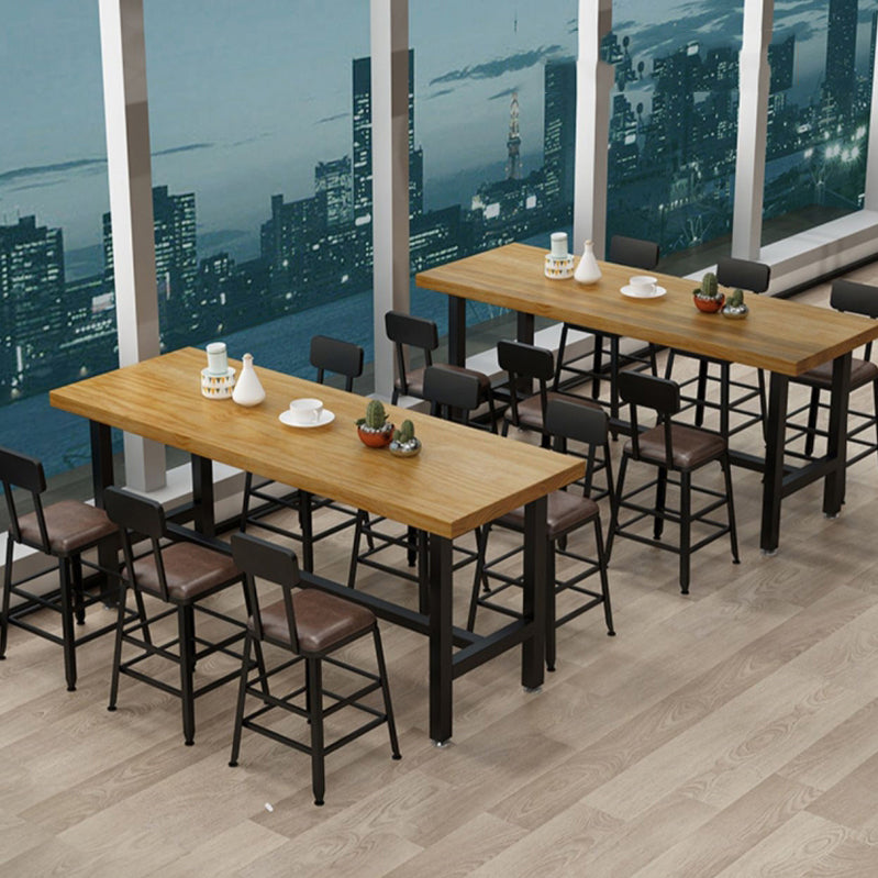 1/2/6/7/9/11 Pieces Table and Stool Set Rectangle Glam Solid Wood Counter Height Set