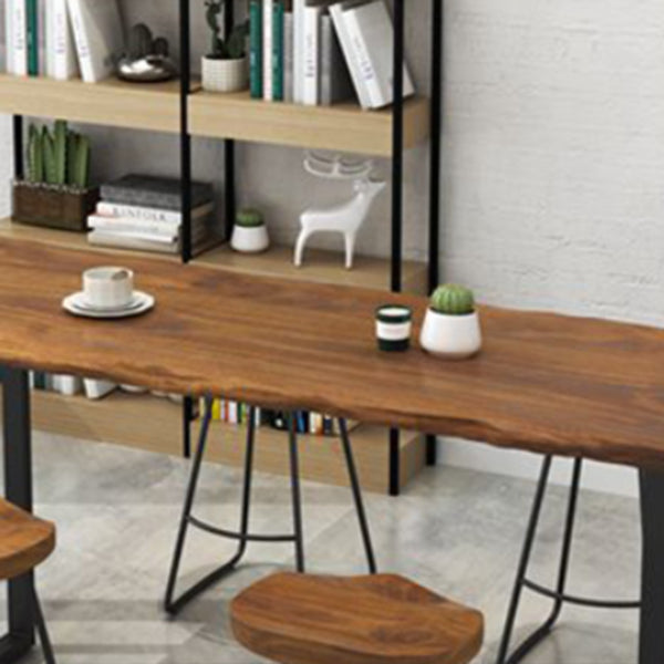 Modern Bar Table Set 1/2/5 Pieces Rectangle Pine Wood Counter Table with High Stools