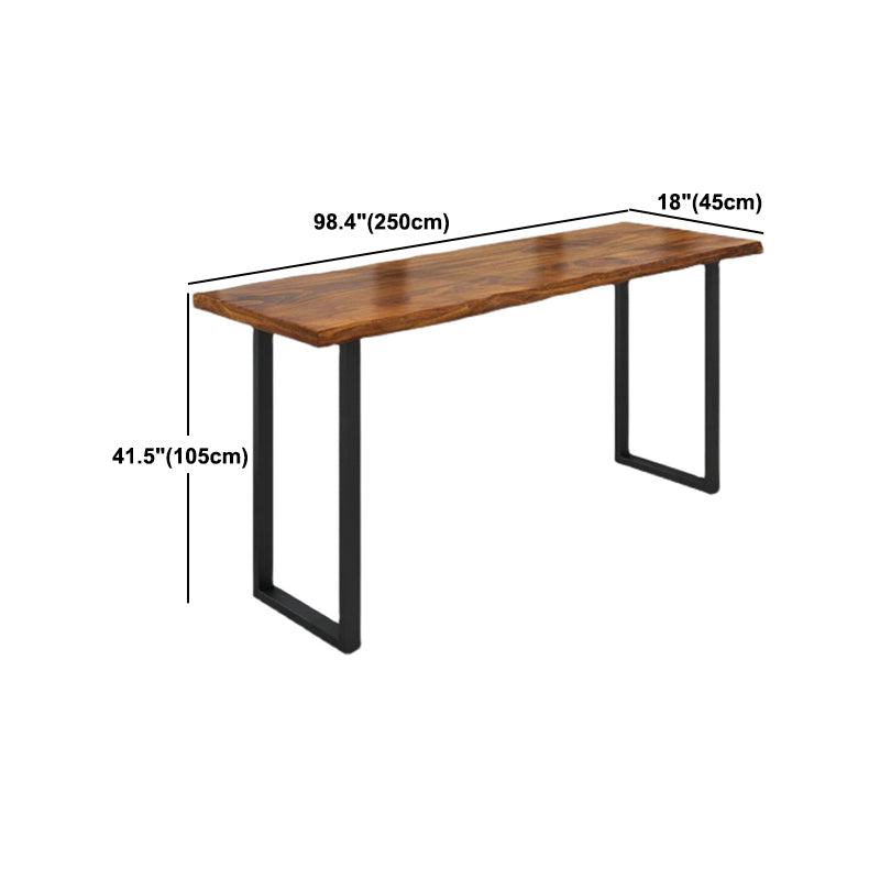 Modern Bar Table Set 1/2/5 Pieces Rectangle Pine Wood Counter Table with High Stools