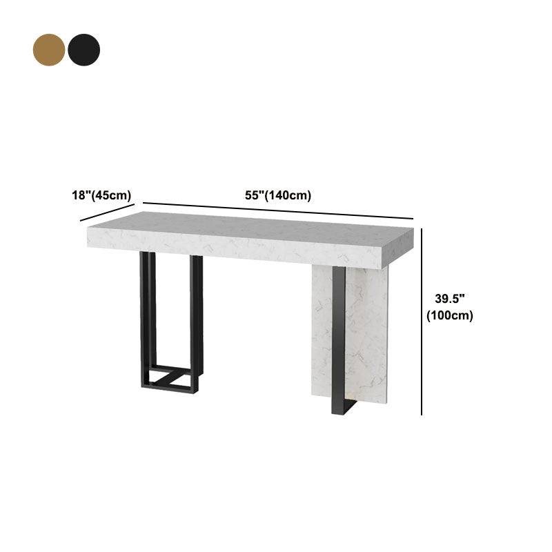 Indoor Modern Pub Dining Set 1/2/5 Pieces White Stone Top Bar Pub Table Set
