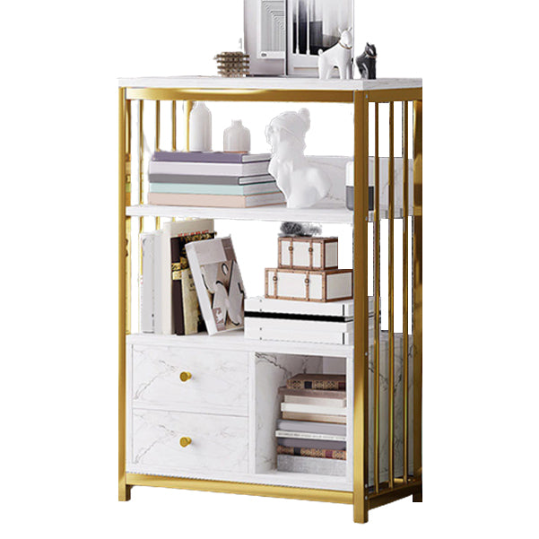 Modern Metal Book Shelf Home Open Back Bookcase with Shelves