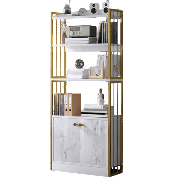 Modern Metal Book Shelf Home Open Back Bookcase with Shelves
