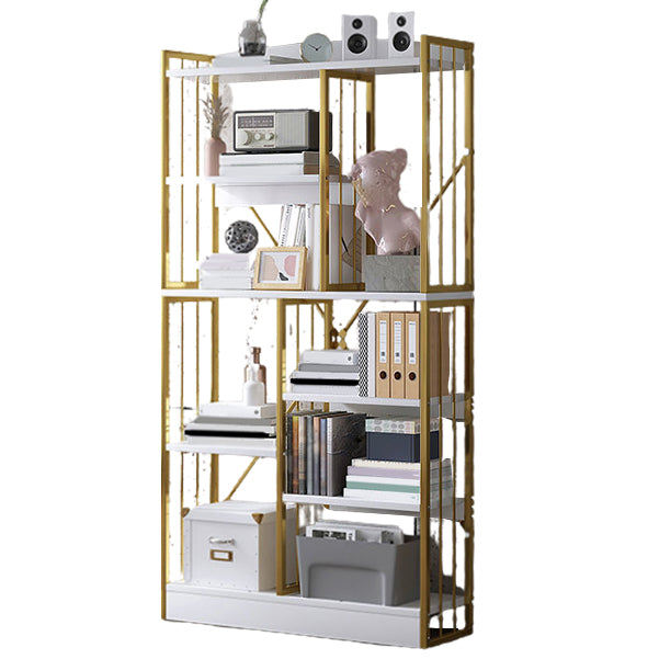 Modern Metal Book Shelf Home Open Back Bookcase with Shelves