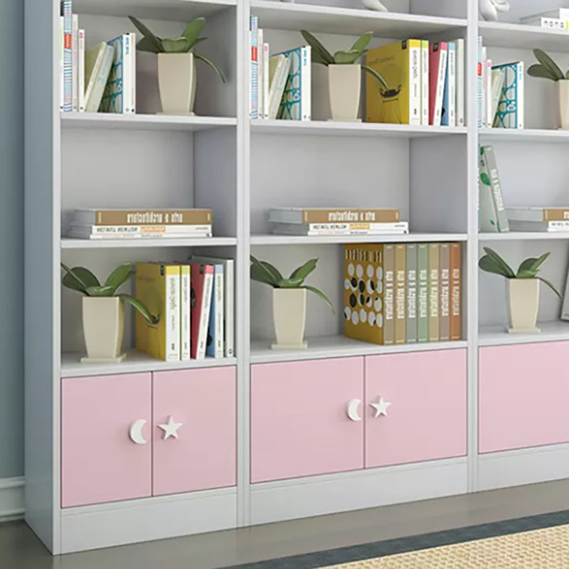 Contemporary Standard Bookshelf Wooden Closed Back Bookcase with Rectangular Shelves