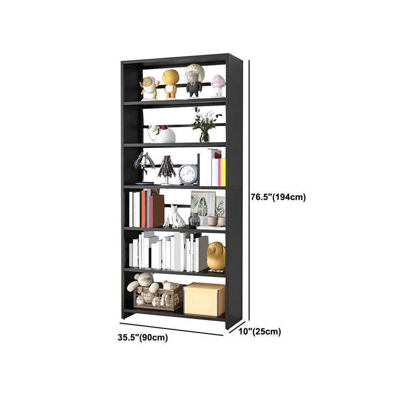 10" Wide Standard Bookcase and Steel Open Book Shelf with Rectangular Shelves