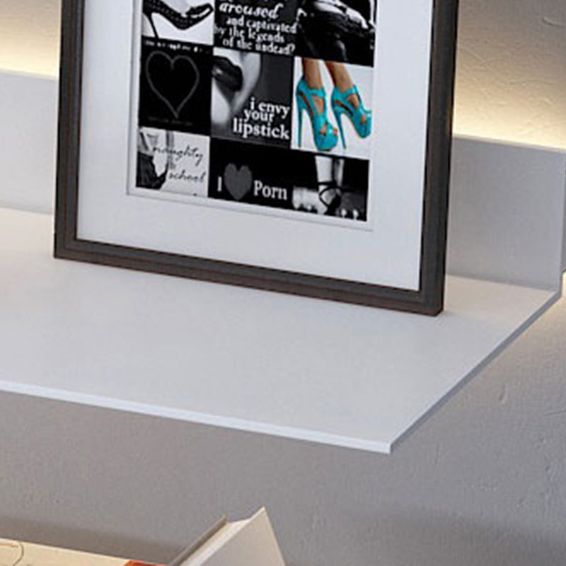 Modern Metal Bookcase 1-tier Wall Mounted Bookshelf in Burnish.