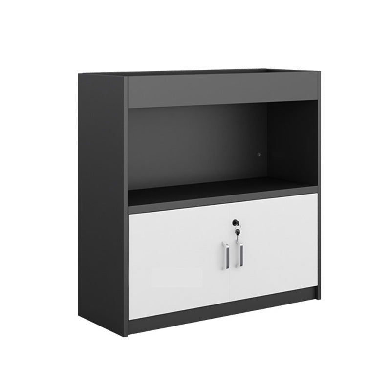 11.8"W Wood Bookshelf with Geometric Multi Layers Bookcase in Dark Taupe (without Plant)