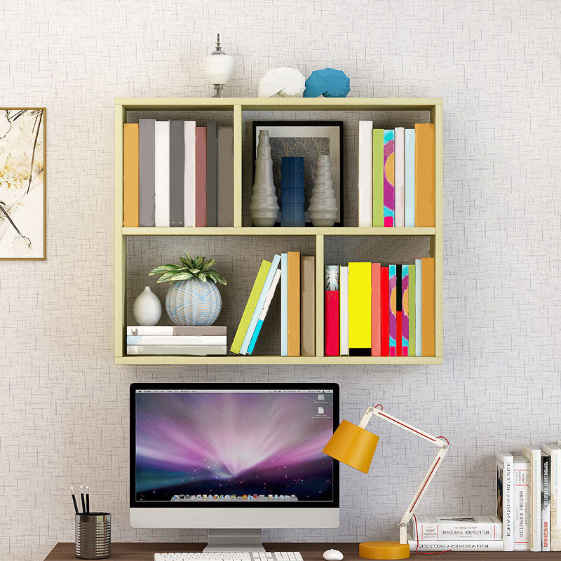 6"/8" W Modern Wooden Bookcase Wall-mounted Bookshelf with Shelves