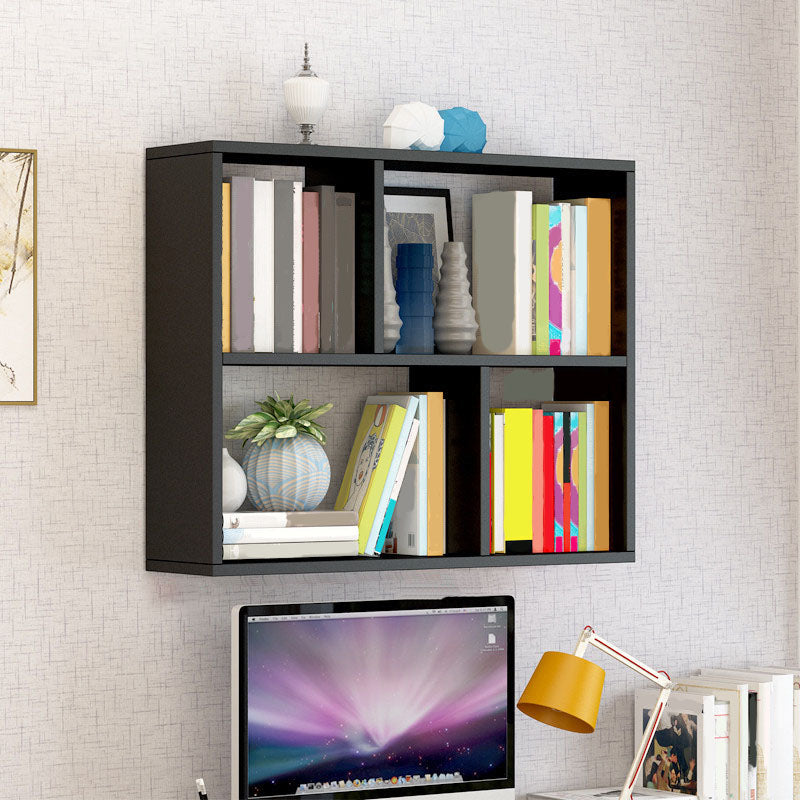 6"/8" W Modern Wooden Bookcase Wall-mounted Bookshelf with Shelves