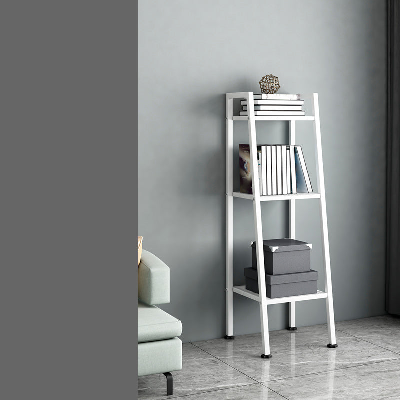 13.7" W Ladder Bookcase Open Storage Metal Bookshelf with Shelves
