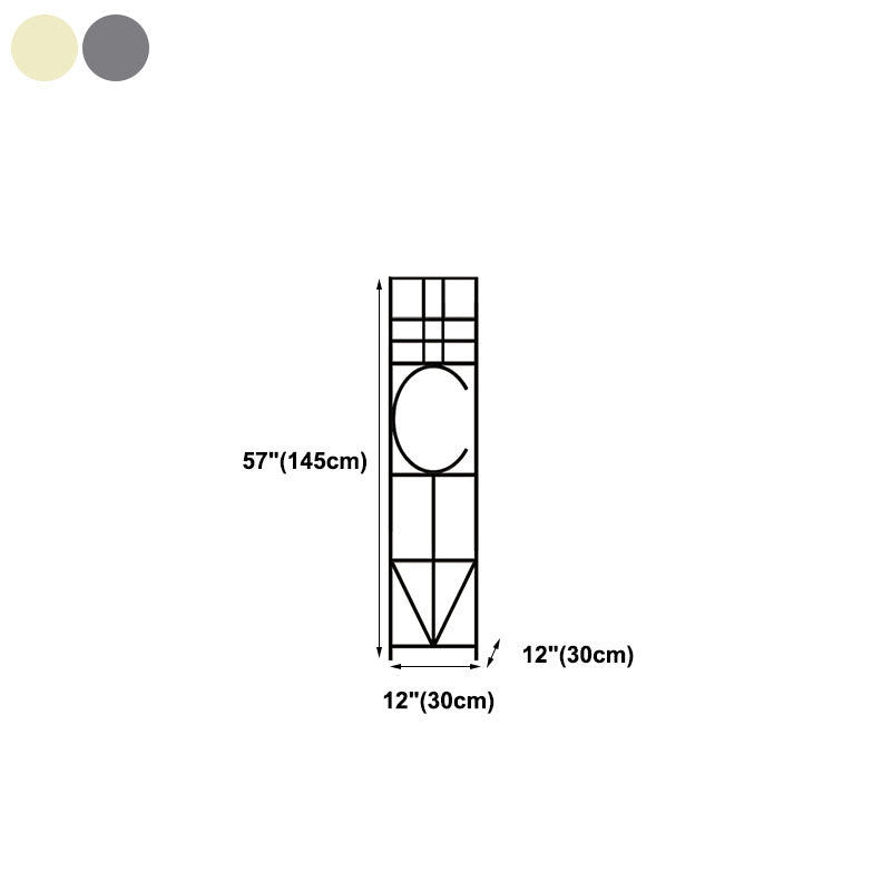 12" W Open Storage Bookcase Metal Bookshelf with Shelves in  Black and Gold