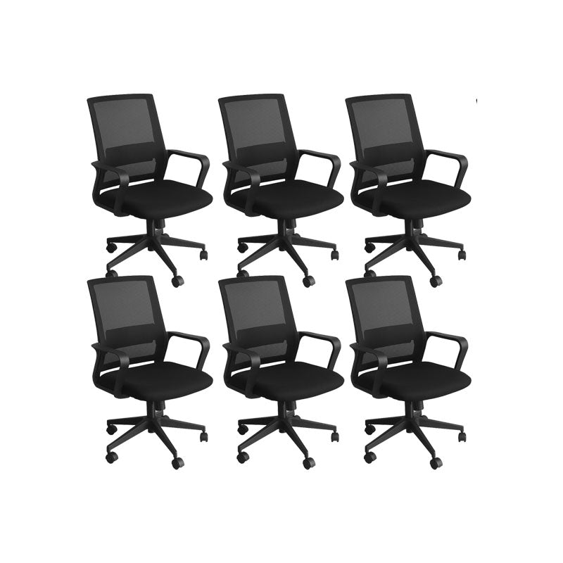 Modern No Distressing Office Chair Breathable AirGrid Fixed Arms Chair