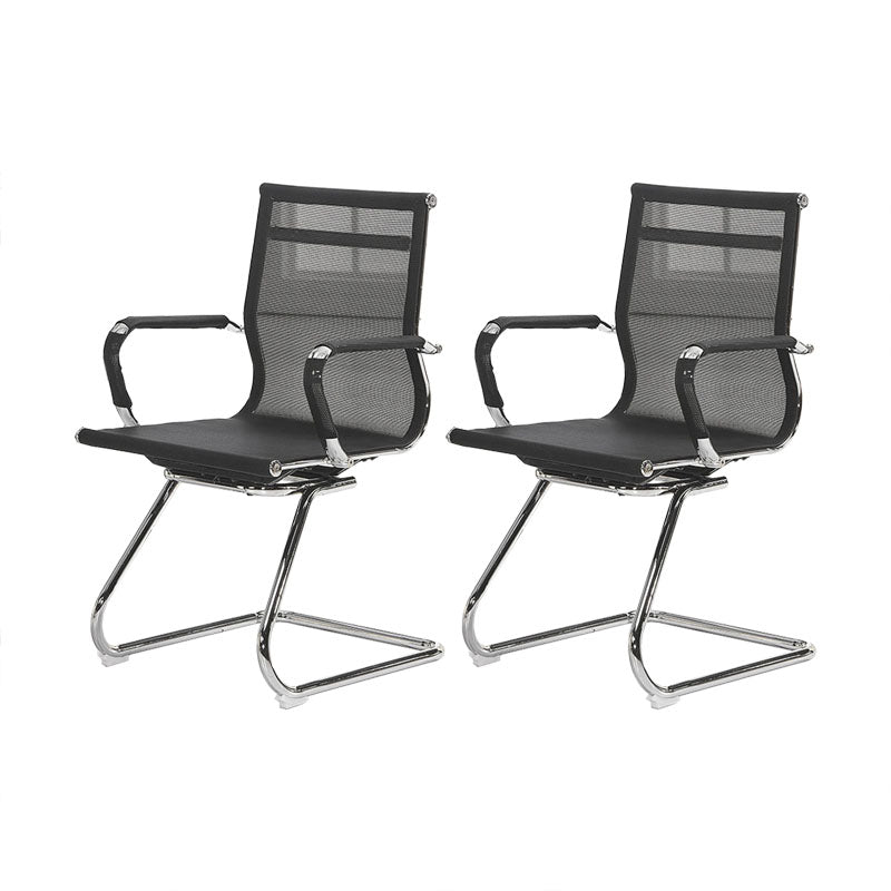 Fixed Arms Conference Chair Modern No Wheels Conference Chair