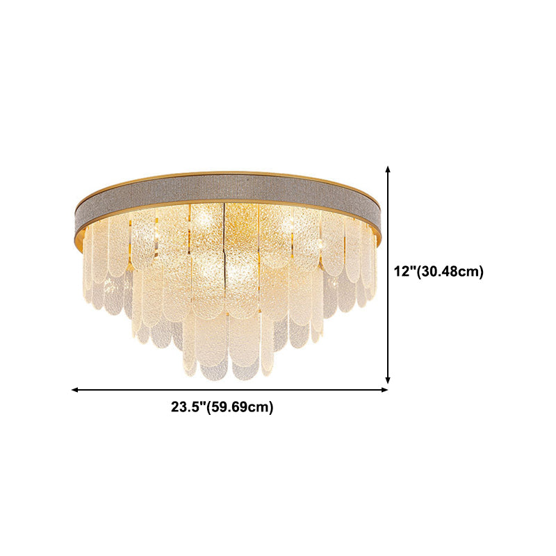 Modern Ceiling Light Simple Glass Flush Mount Light Fixture for Bedroom