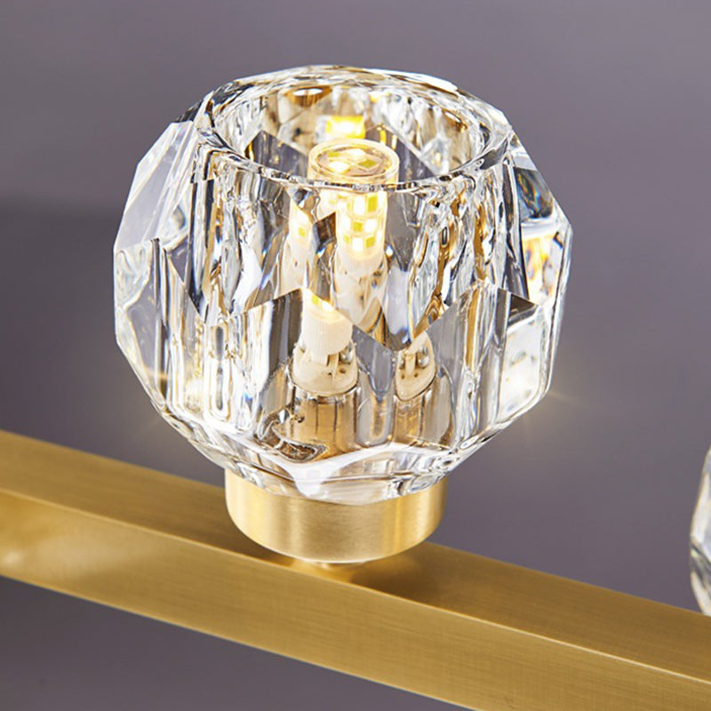 Contemporary Gold Hanging Light Crystal Island Light Fixture with Shade for Dining Table
