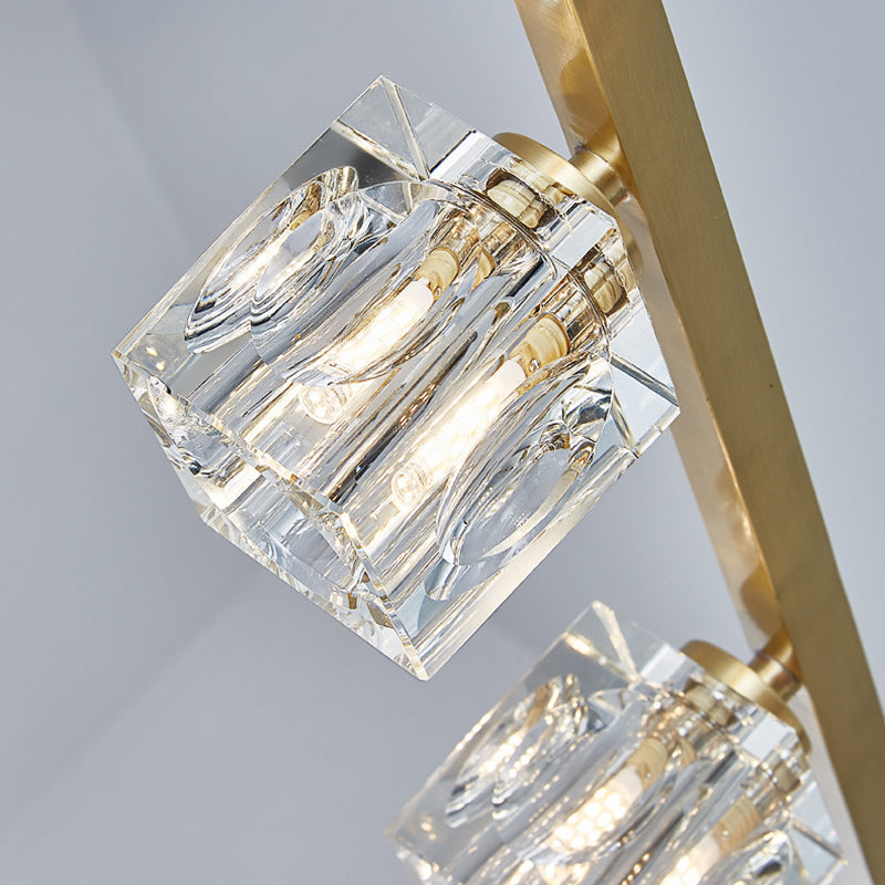 Post-Modern Hanging Light Crystal Island Light Fixture with Shade for Dining Table