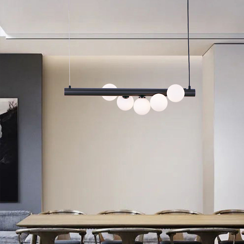 Modern Hanging Island Light Glass Hanging Lighting Fixture for Dining Room