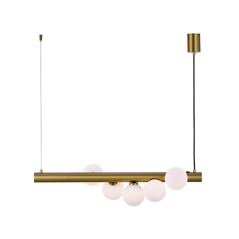 Modern Hanging Island Light Glass Hanging Lighting Fixture for Dining Room