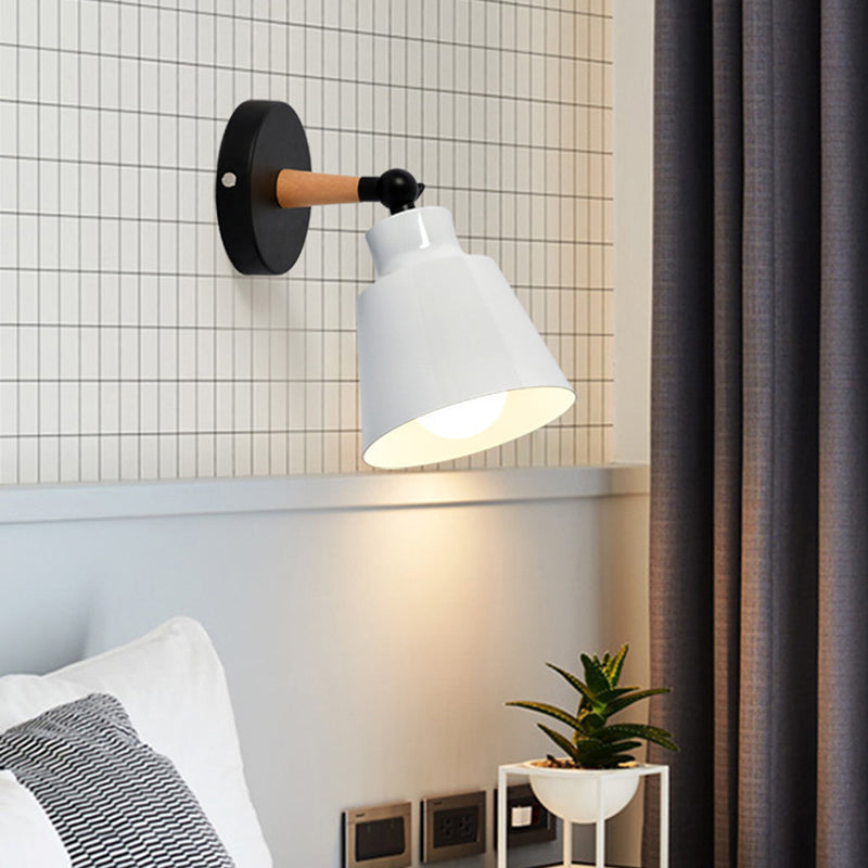 Contemporary Wood Wall Light Macaron Lighting for Living Room