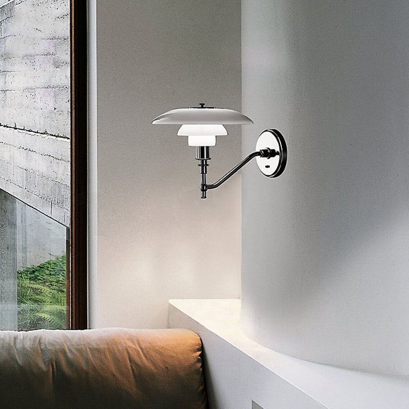 Metal/Glass Wall Light Industrial Polish Finish Lighting for Home