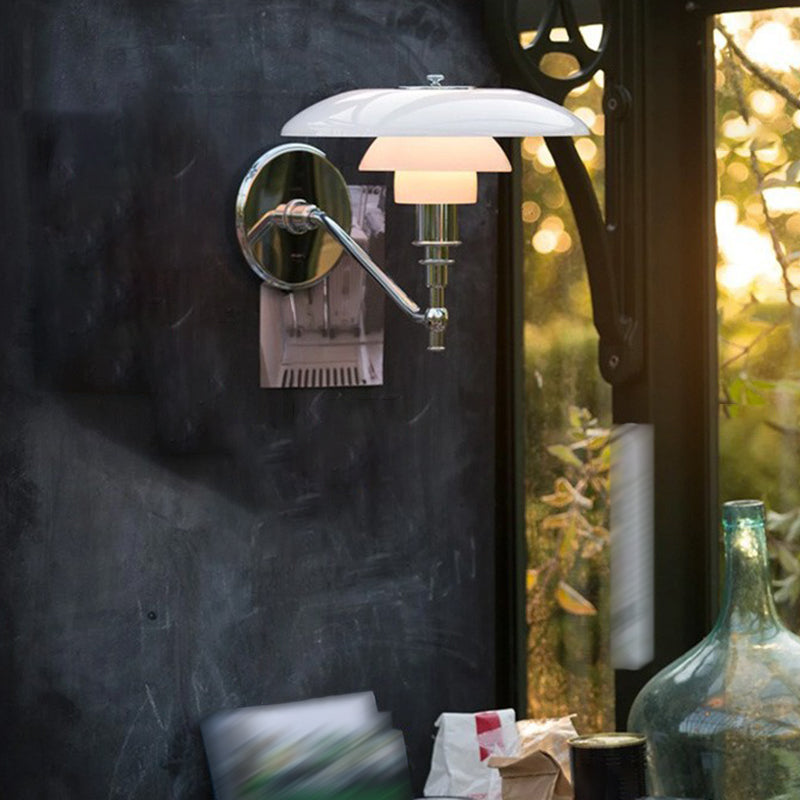 Metal/Glass Wall Light Industrial Polish Finish Lighting for Home