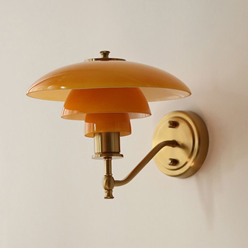 Metal/Glass Wall Light Industrial Polish Finish Lighting for Home