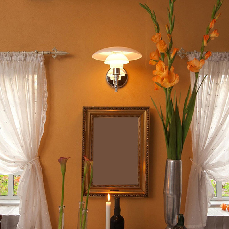 Metal/Glass Wall Light Industrial Polish Finish Lighting for Home