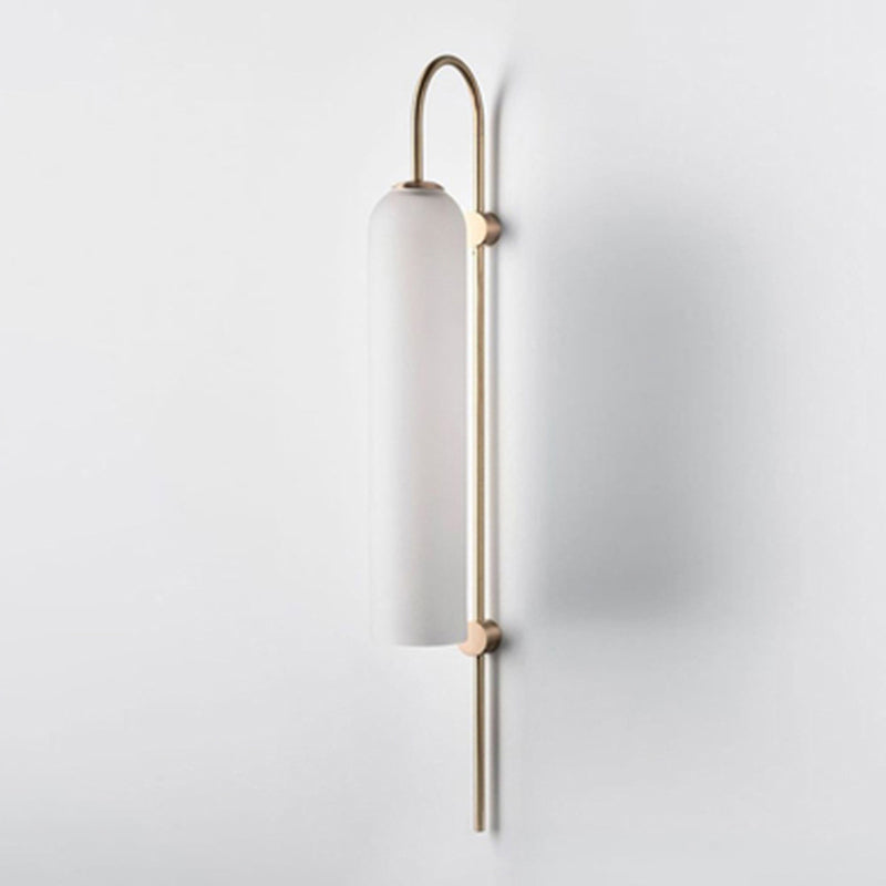 Industrial Metal/Glass Wall Light Polish Finish Lighting for Restaurant