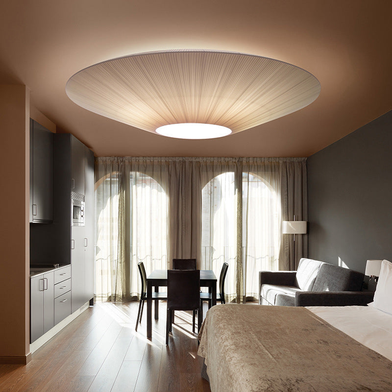 Contemporary Style Round Flush Mount Fixture Metal 1-Light Flush Mount Lighting