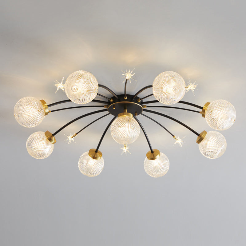 Modern Sputnik Semi Flush Mount Flush Light Fixtures for Dining Room