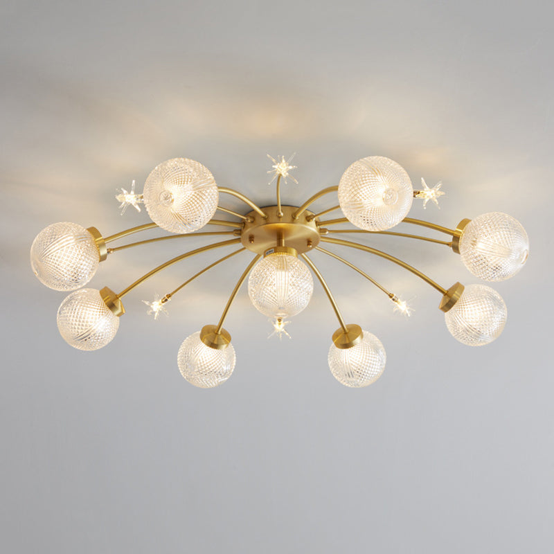 Modern Sputnik Semi Flush Mount Flush Light Fixtures for Dining Room