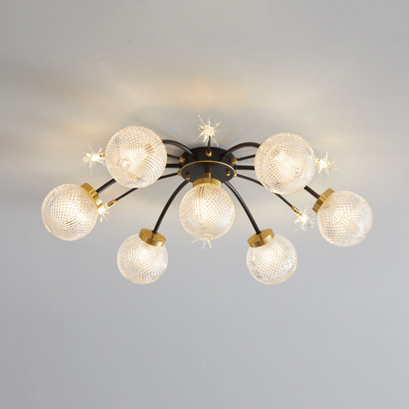 Modern Sputnik Semi Flush Mount Flush Light Fixtures for Dining Room