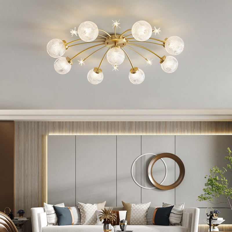 Modern Sputnik Semi Flush Mount Flush Light Fixtures for Dining Room