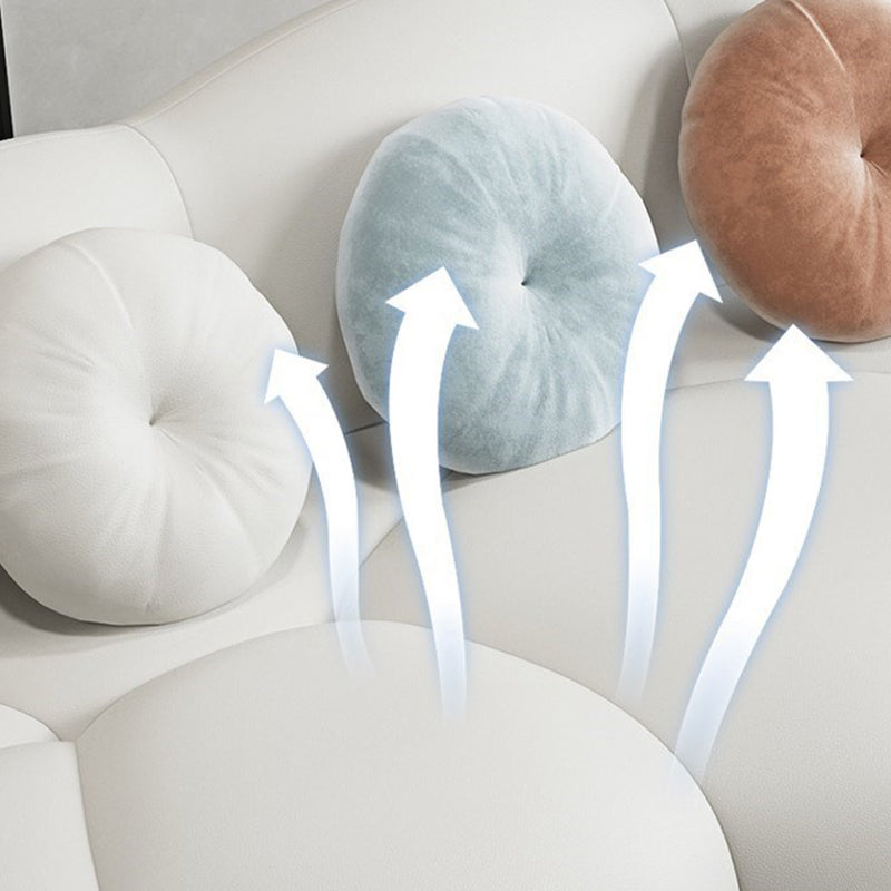 Contemporary Armless Curved Sofa Wool Sofa with Tight Back for Living Room