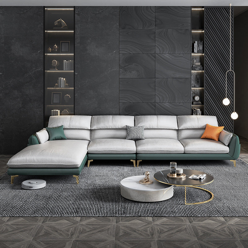 Contemporary 4-Seater with Storage and Pillow Back for Living Room