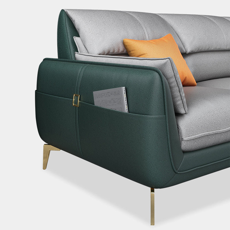 Contemporary 4-Seater with Storage and Pillow Back for Living Room