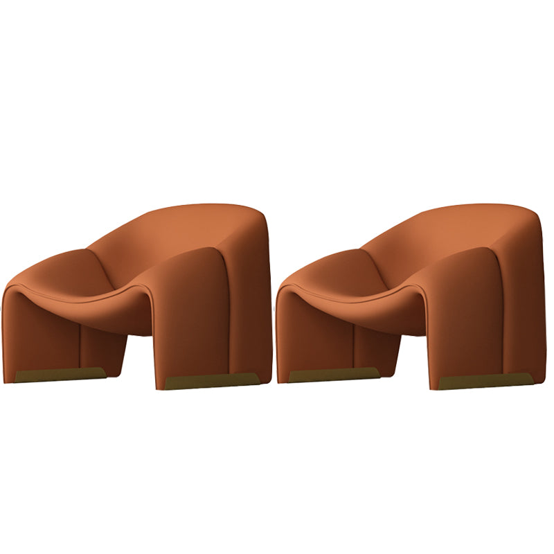 Mid-Century Modern Fixed Back Accent Chair Armless Accent Room Chair for Living Room