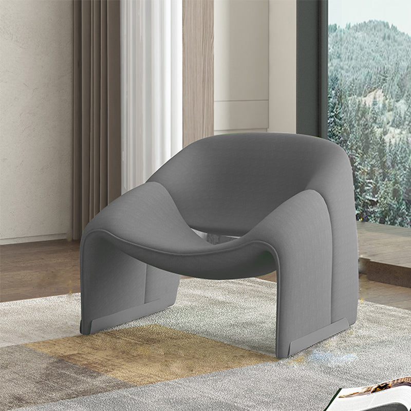 Mid-Century Modern Fixed Back Accent Chair Armless Accent Room Chair for Living Room