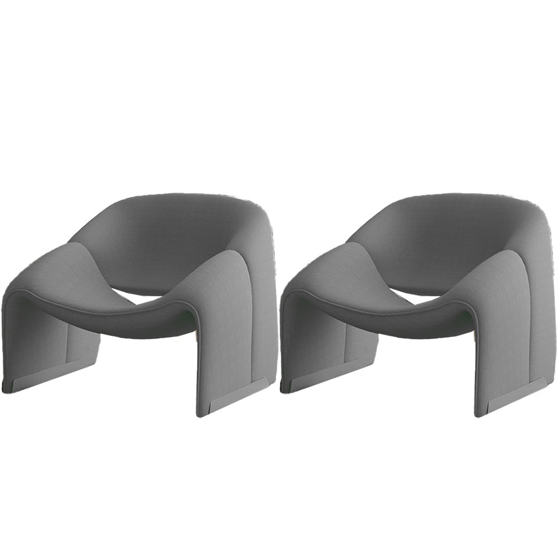 Mid-Century Modern Fixed Back Accent Chair Armless Accent Room Chair for Living Room