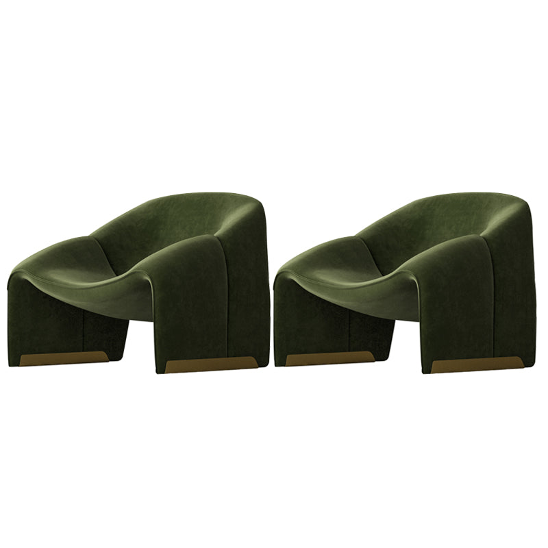 Mid-Century Modern Fixed Back Accent Chair Armless Accent Room Chair for Living Room