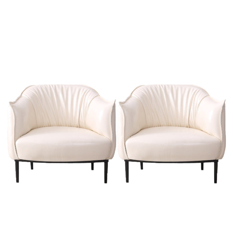 31.89" Mid-century Style Single Sofa Chair PU Leather Flared Arms Chair