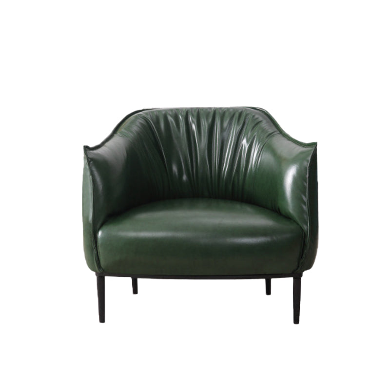 31.89" Mid-century Style Single Sofa Chair PU Leather Flared Arms Chair