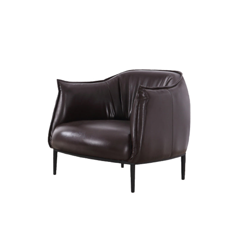 31.89" Mid-century Style Single Sofa Chair PU Leather Flared Arms Chair