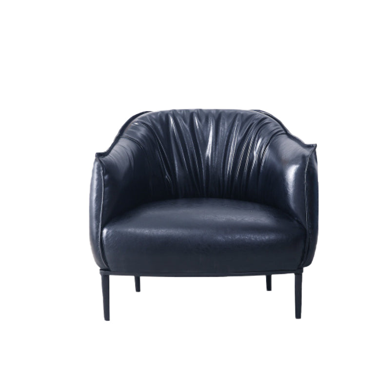 31.89" Mid-century Style Single Sofa Chair PU Leather Flared Arms Chair