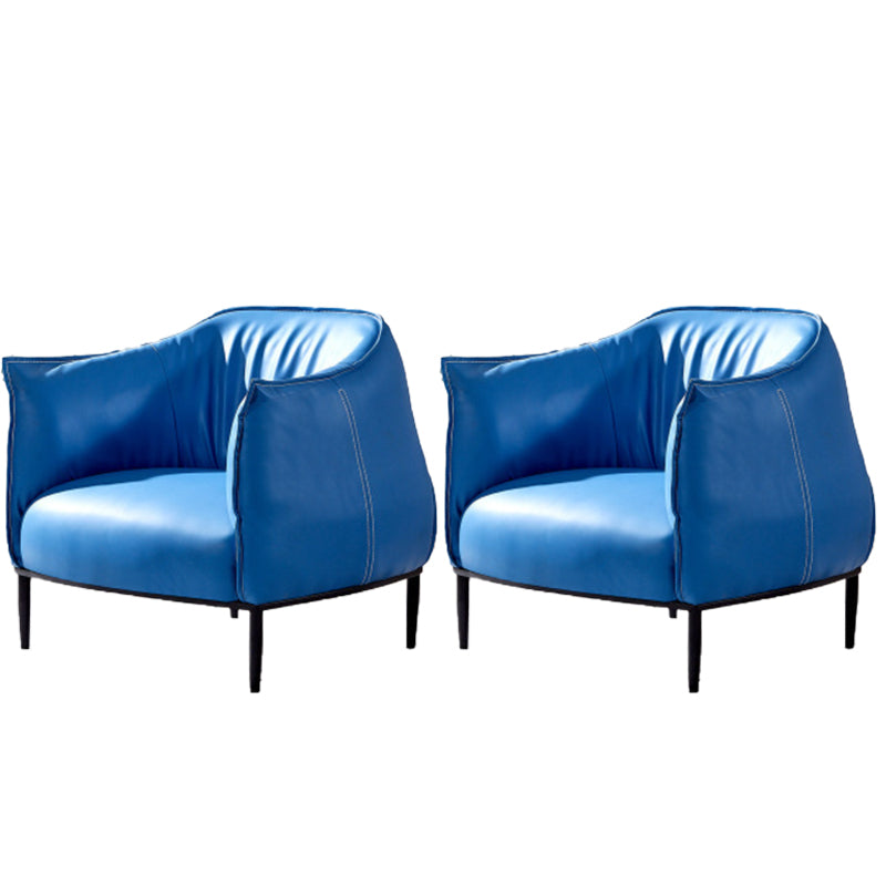 31.89" Mid-century Style Single Sofa Chair PU Leather Flared Arms Chair