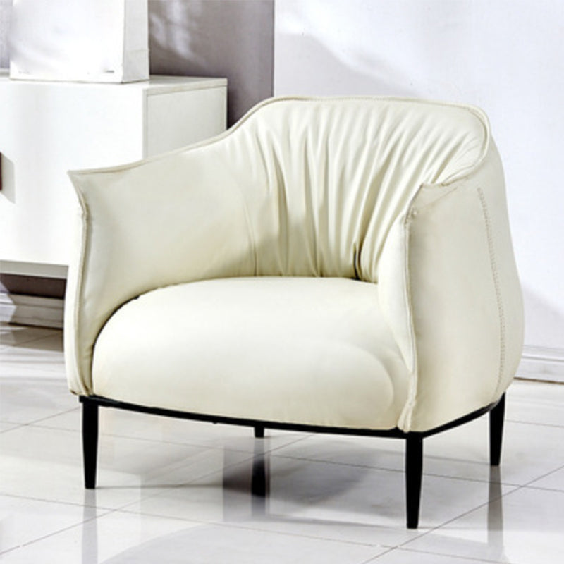 31.89" Mid-century Style Single Sofa Chair PU Leather Flared Arms Chair