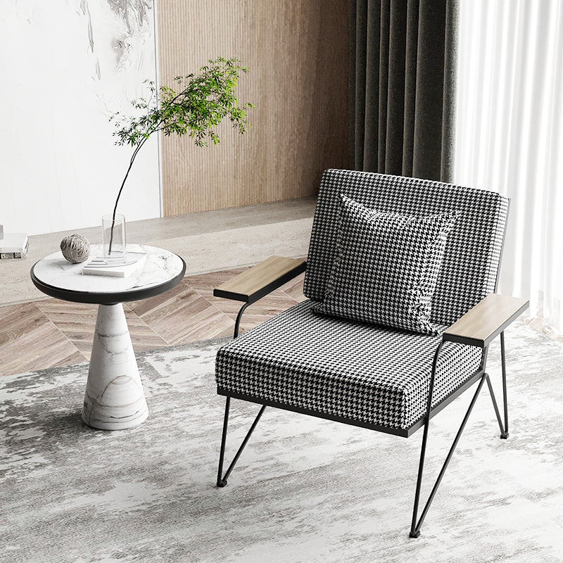 Nordic Arms Included Square Arms Cushion Back Accent Armchair