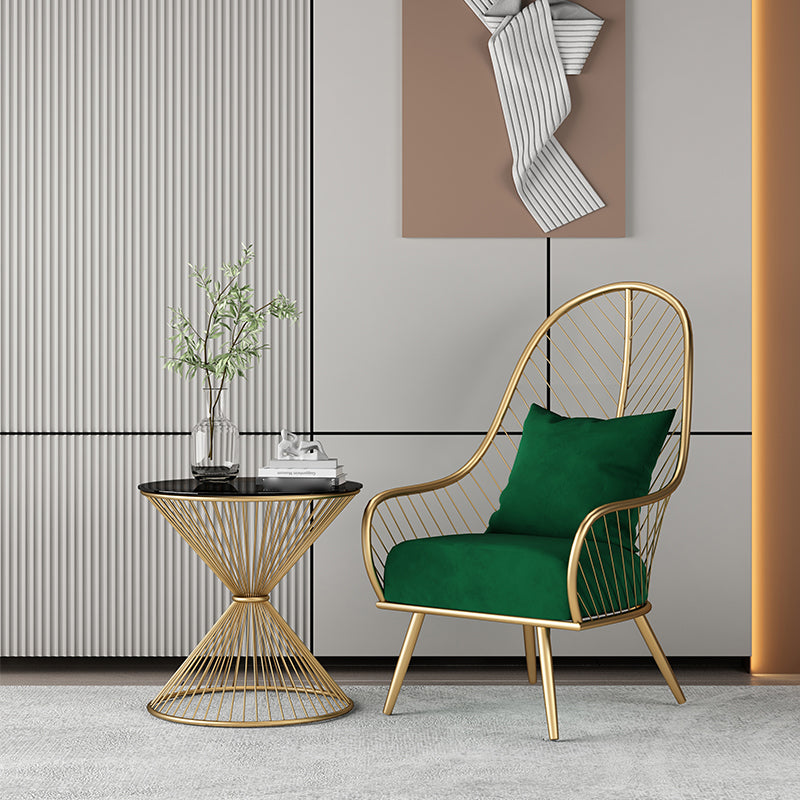 Glam Armless with Pillow Fixed Back Basic Four Leg Parsons Chair